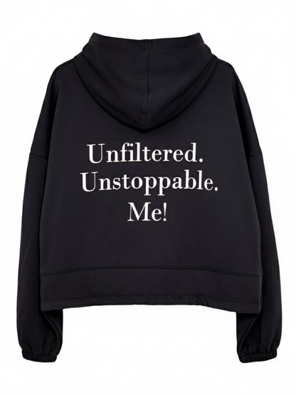 Unstoppable - Cropped Oversized Hoodie