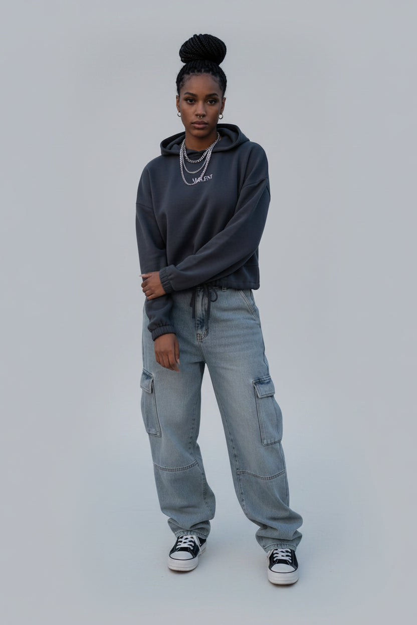 Unstoppable - Cropped Oversized Hoodie